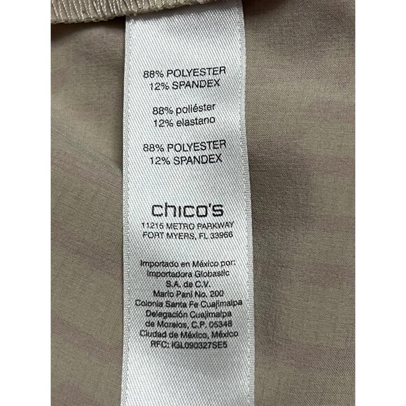 Chicos Zenergy Jacket Womens 3 Abstract Print Zip Up Lightweight Stretch Casual - Picture 8 of 10